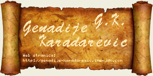 Genadije Karadarević vizit kartica